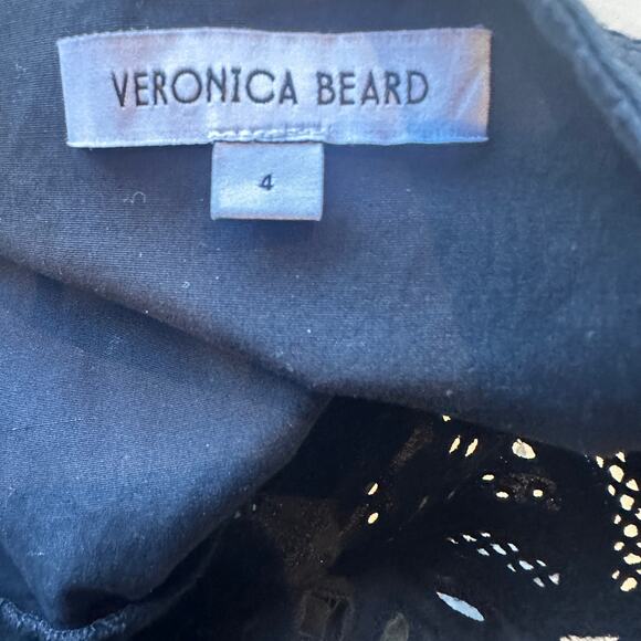 Veronica Beard Black Eyelet Maxi Dress MEDIUM Cottage Fit n Flare Designer $700 - Picture 12 of 14